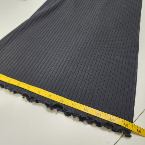 Savage X Fenty Womens Thicc Rib Wide-Leg Pant Size‎ Medium Black Caviar Lounge - Picture 10 of 10